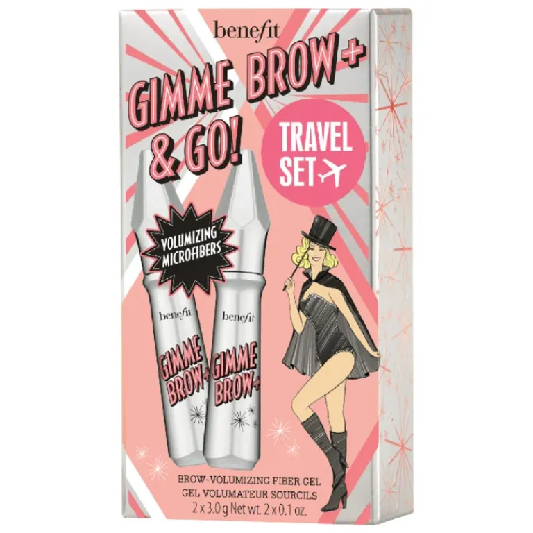 Benefit Wenkbrauw Make-Up|Gimme Brow+ & Go Brow Volumizing Fiber Gel Set 3 Neutral Light Brown