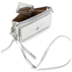 dR Amsterdam Clutch|Clutch Metallics Silver
