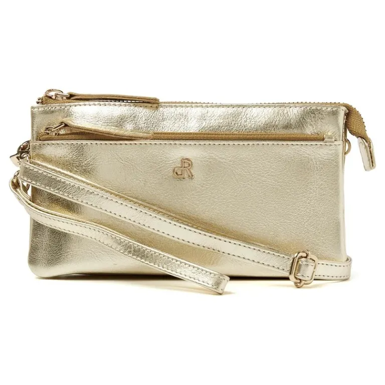 dR Amsterdam Clutch|Clutch Metallics Light Gold
