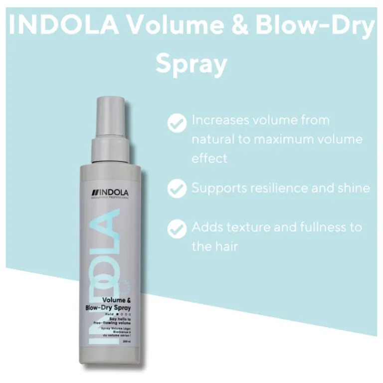 Indola Styling Spray|Care & Style Volume & Blow Dry Spray