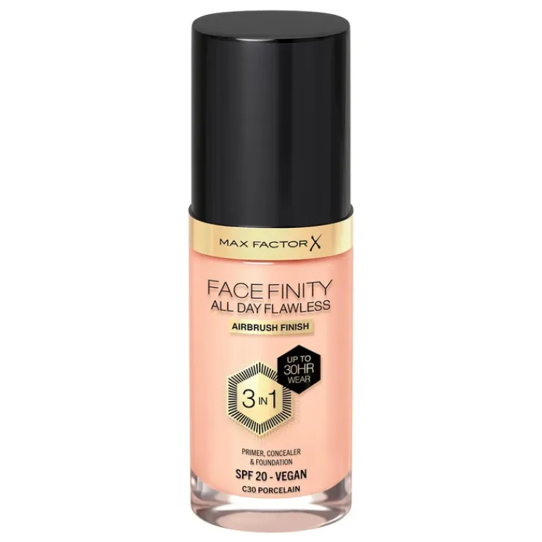 Max Factor Foundation|Facefinity All Day Flawless 3 in 1 Foundation SPF 20 N75 Golden
