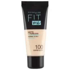 Maybelline Foundation|Fit Me! Matte+ Poreless Liquid Foundation 110 porcelain