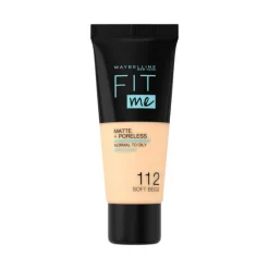 Maybelline Foundation|Fit Me! Matte+ Poreless Liquid Foundation 110 porcelain