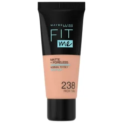 Maybelline Foundation|Fit Me! Matte+ Poreless Liquid Foundation 110 porcelain