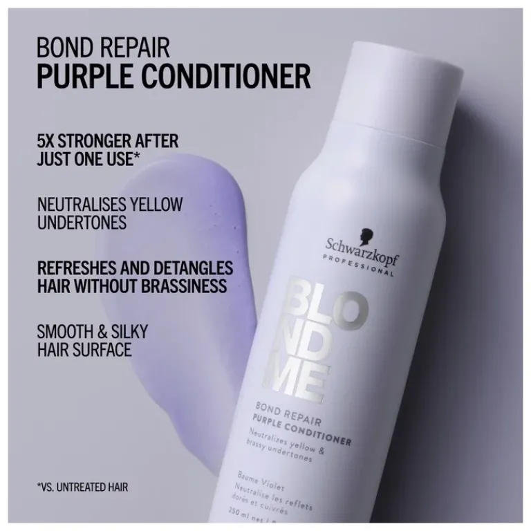 Schwarzkopf Professional Conditioner|BlondMe Bond Repair Purple Conditioner