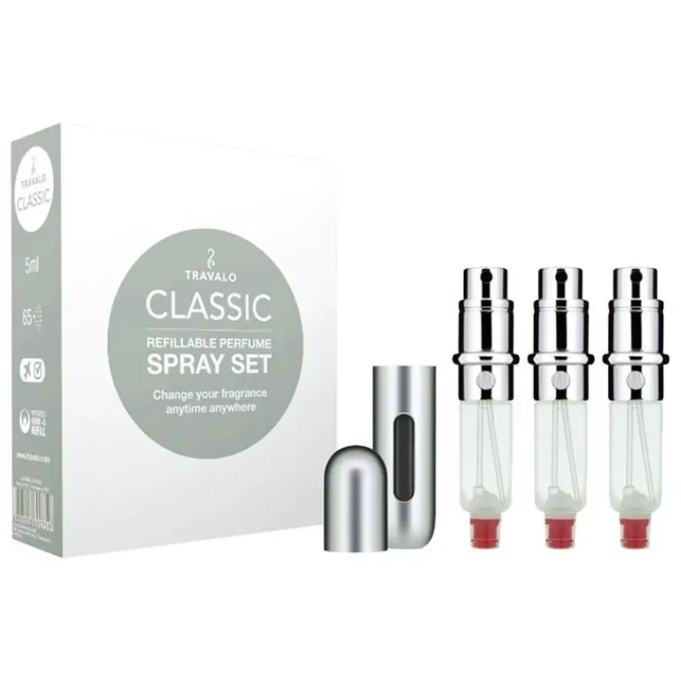 Travalo Parfumverstuiver|Classic Refill Set Zilver